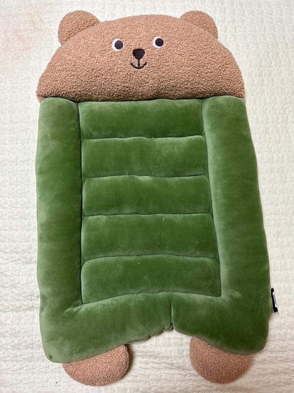 모던하우스 펫본 뽀글이베어 베개방석 그린