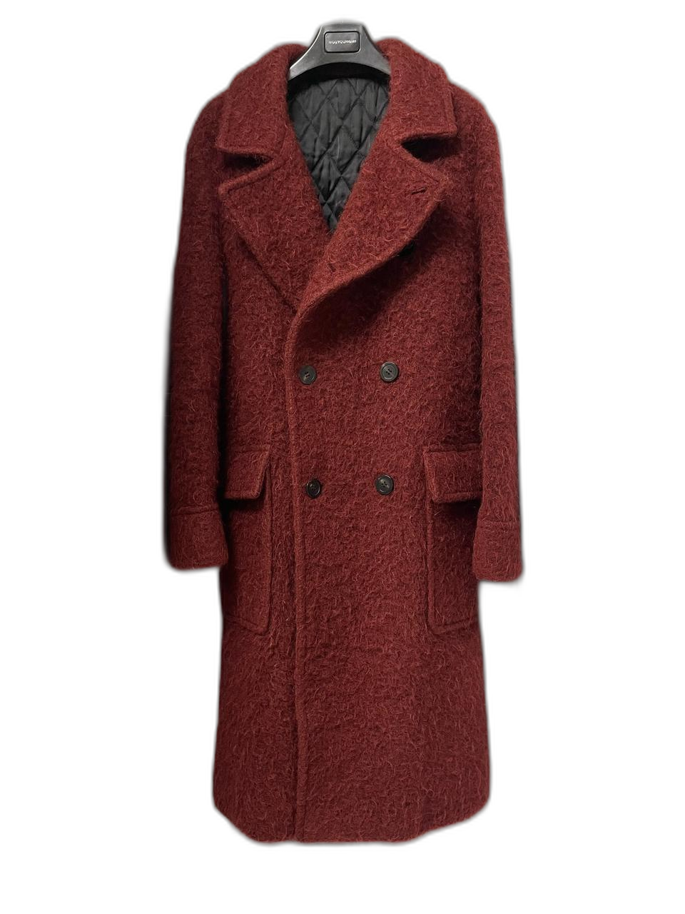 우영미 레드 알파카 오버핏 코트 46사이즈