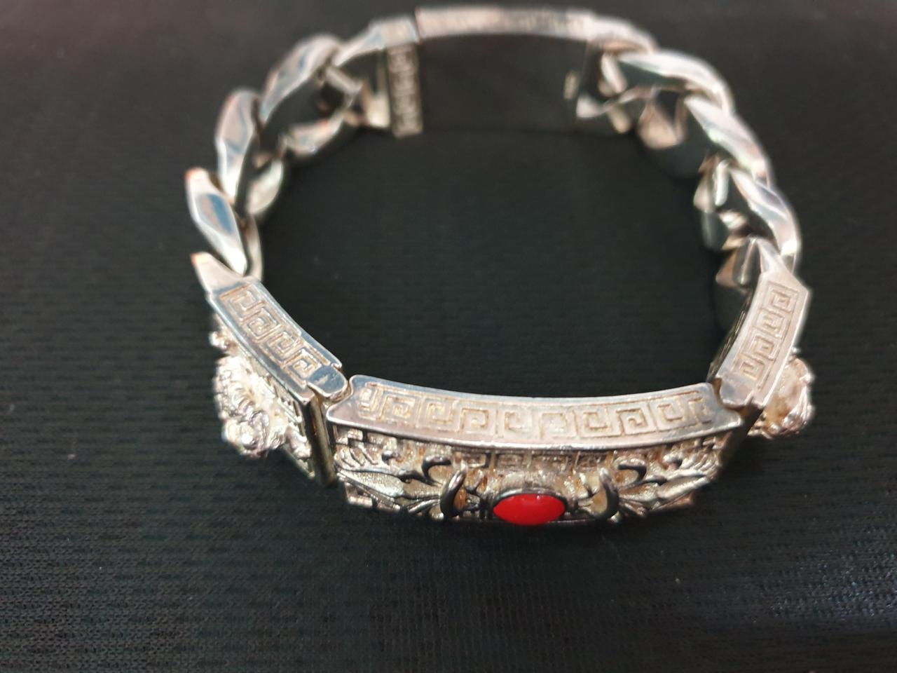 실버925 남성용 은팔찌 왕굴빵