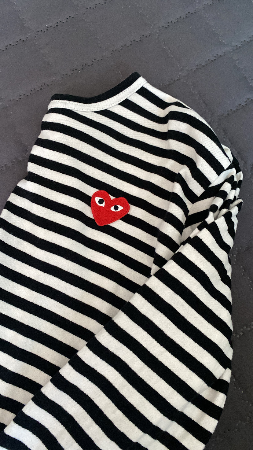 꼼데가르송 보더 티셔츠