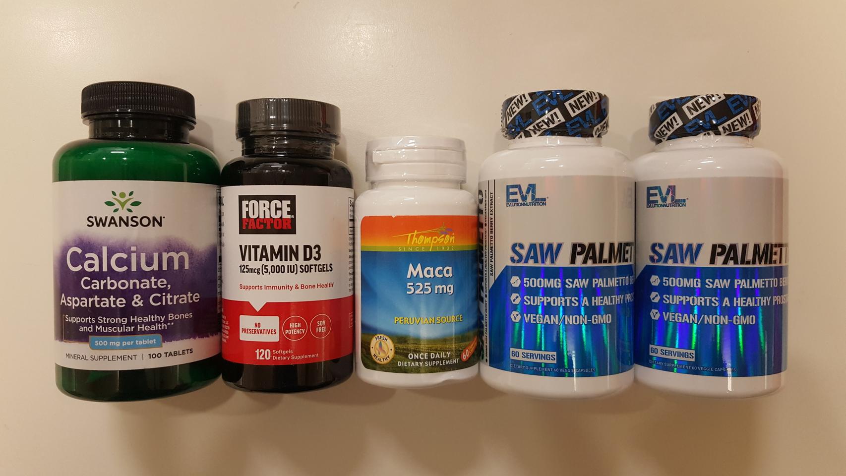 [택포]총5개:마카/칼슘/비타민D/쏘팔메토