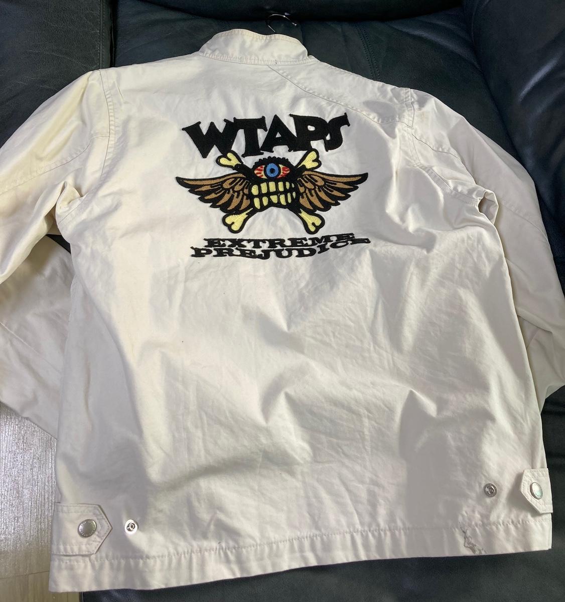 더블탭스 간절기 면 페인팅라이더자켓