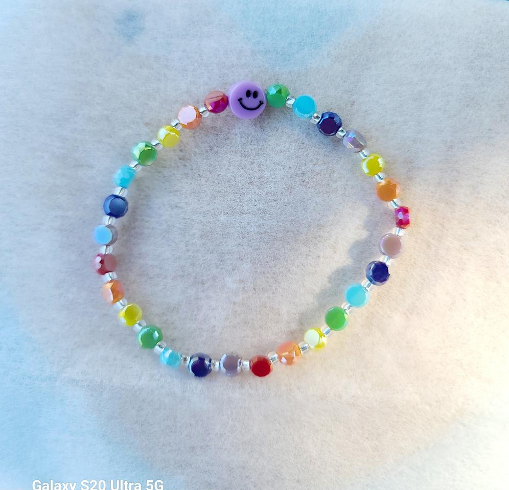 아이  팔찌 보라 스마일 입니다
