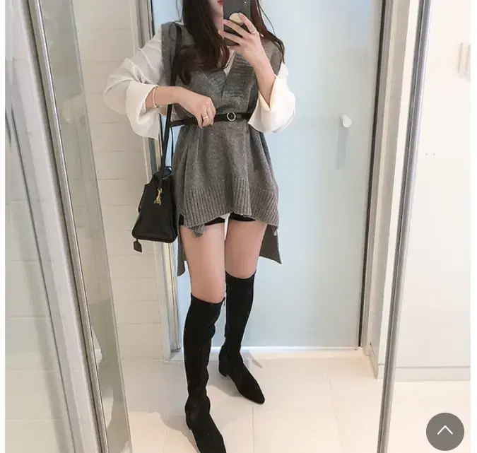 셔츠+니트원피스세트
