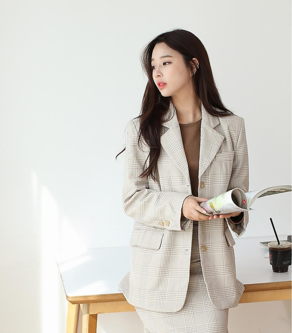 가격인하!!!체크 자켓 새상품 20000원!!