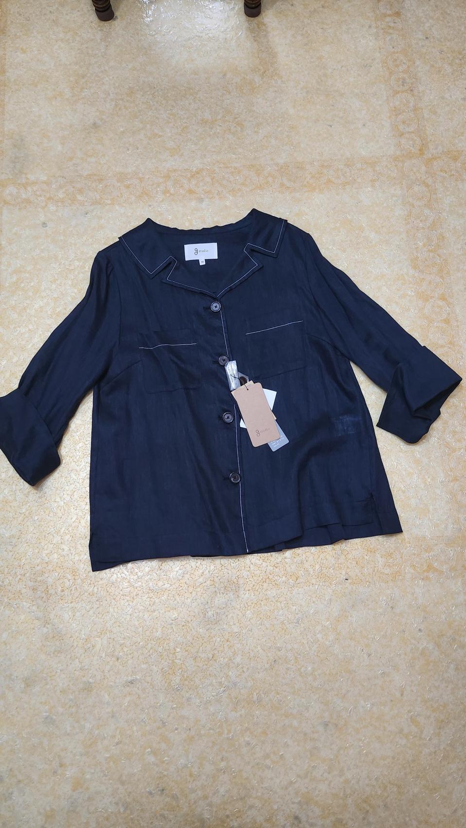 66 새상품 블라우스 린넨블라우스 자켓블라우스