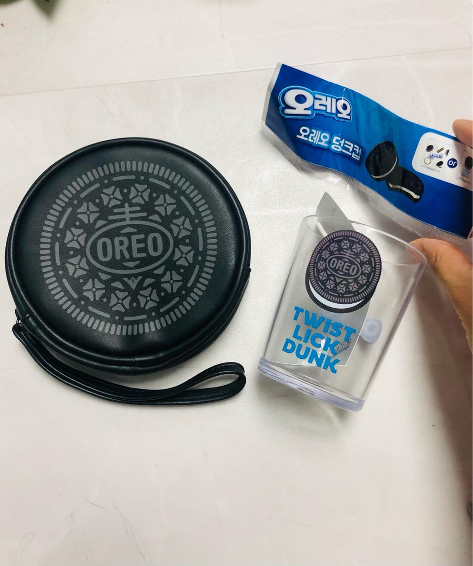 한정판 오레오오즈 굿즈 파우치 컵 세트 새거에요