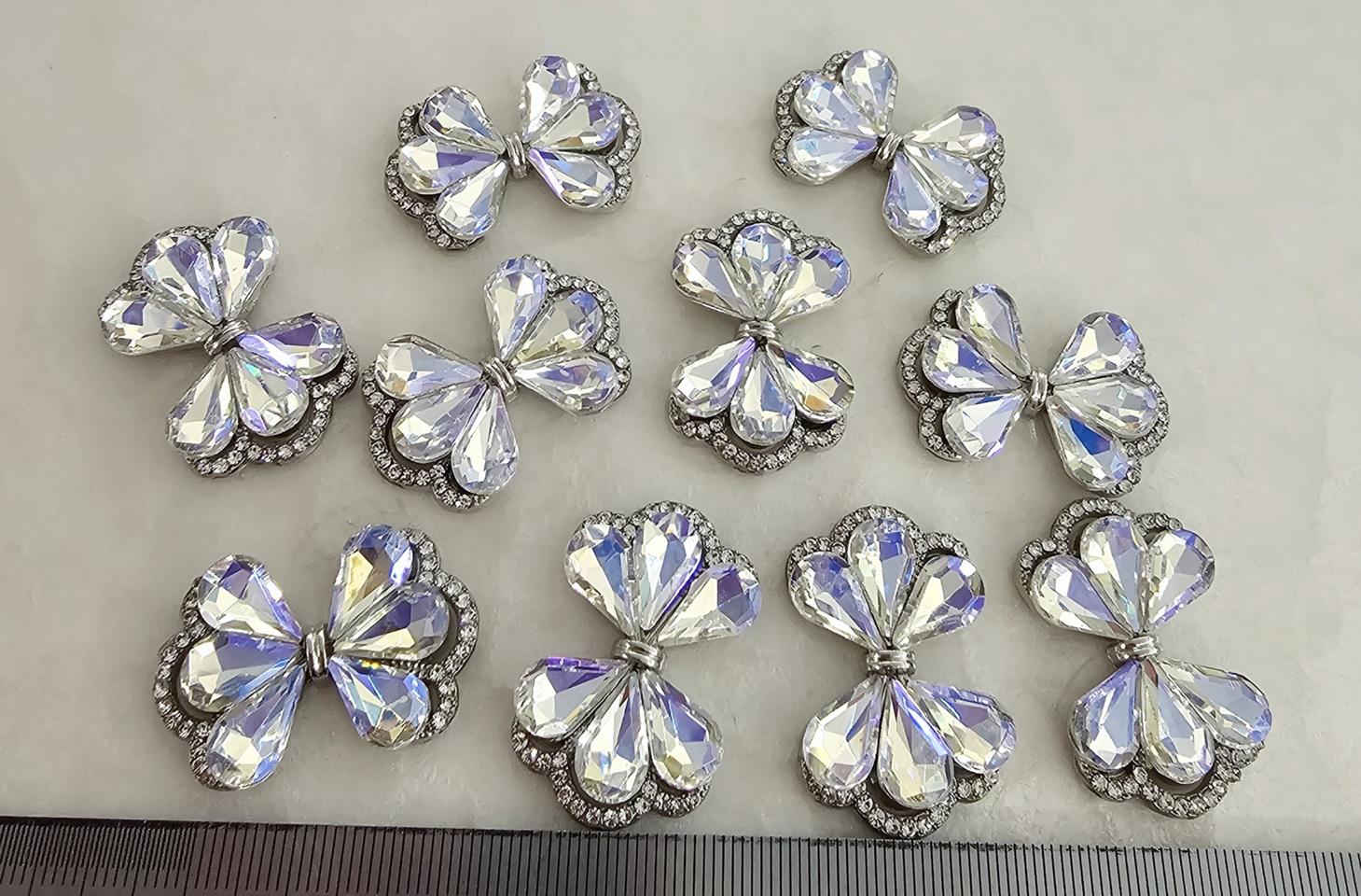 금속 프릴리본 투명 10개 일괄