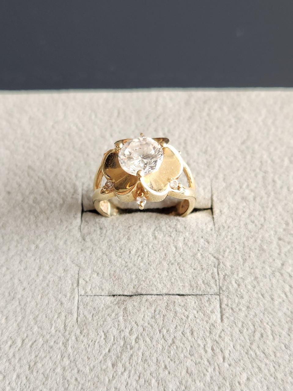 14K 활짝핀꽃 애끼반지