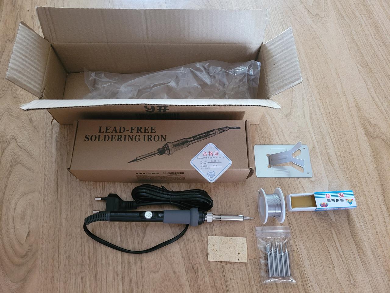 가성비 인두기세트 인두팁5종/솔더링 페이스트 추가. 온도200~450도