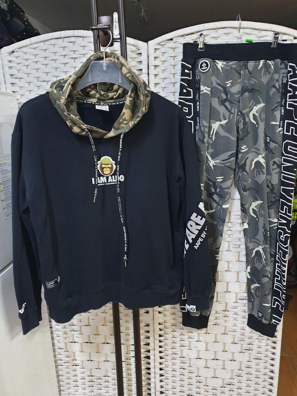 (1276) Aape 에이프 후드 2XL 바지XL 한벌