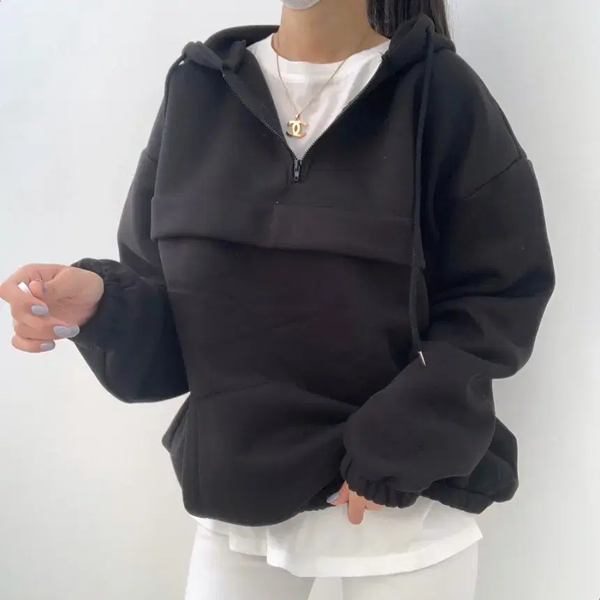 새상품 루즈핏 아노락 후드 맨투맨 긴팔 티셔츠