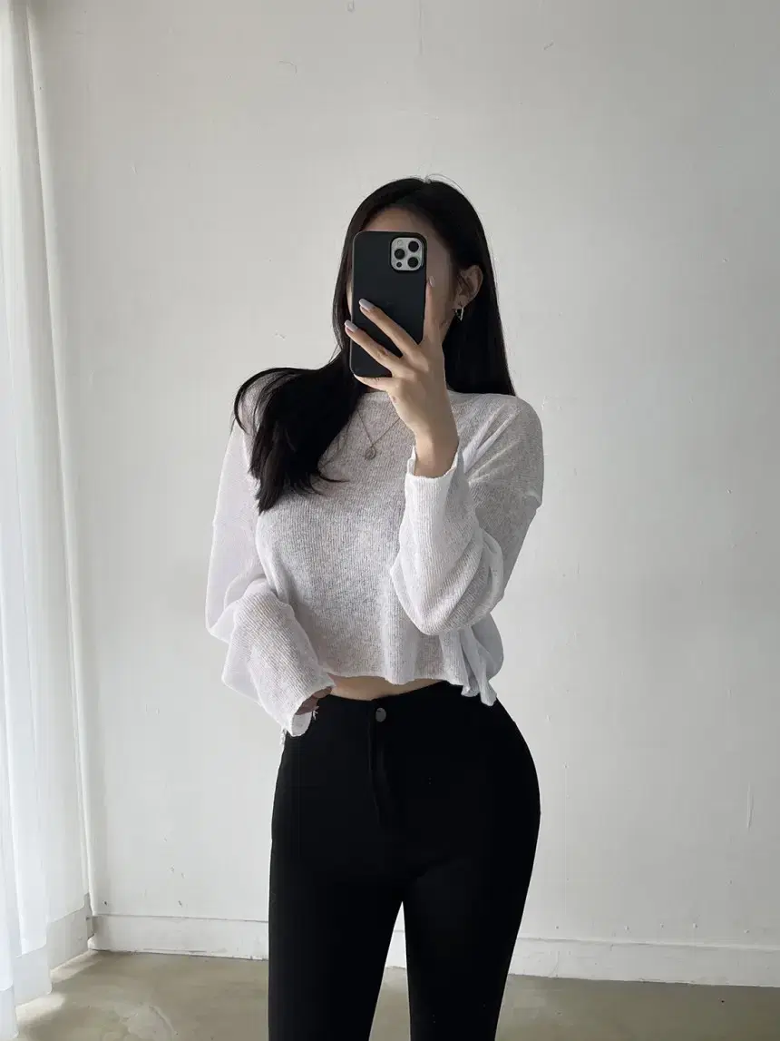 새상품 루즈핏 시스루 여름 크롭 니트 티셔츠