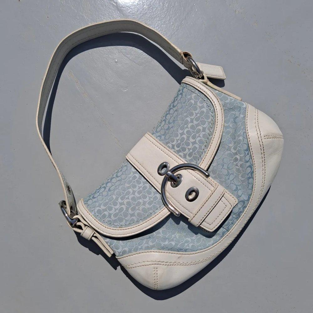 [코치] Y2K 자카드 호보 숄더백