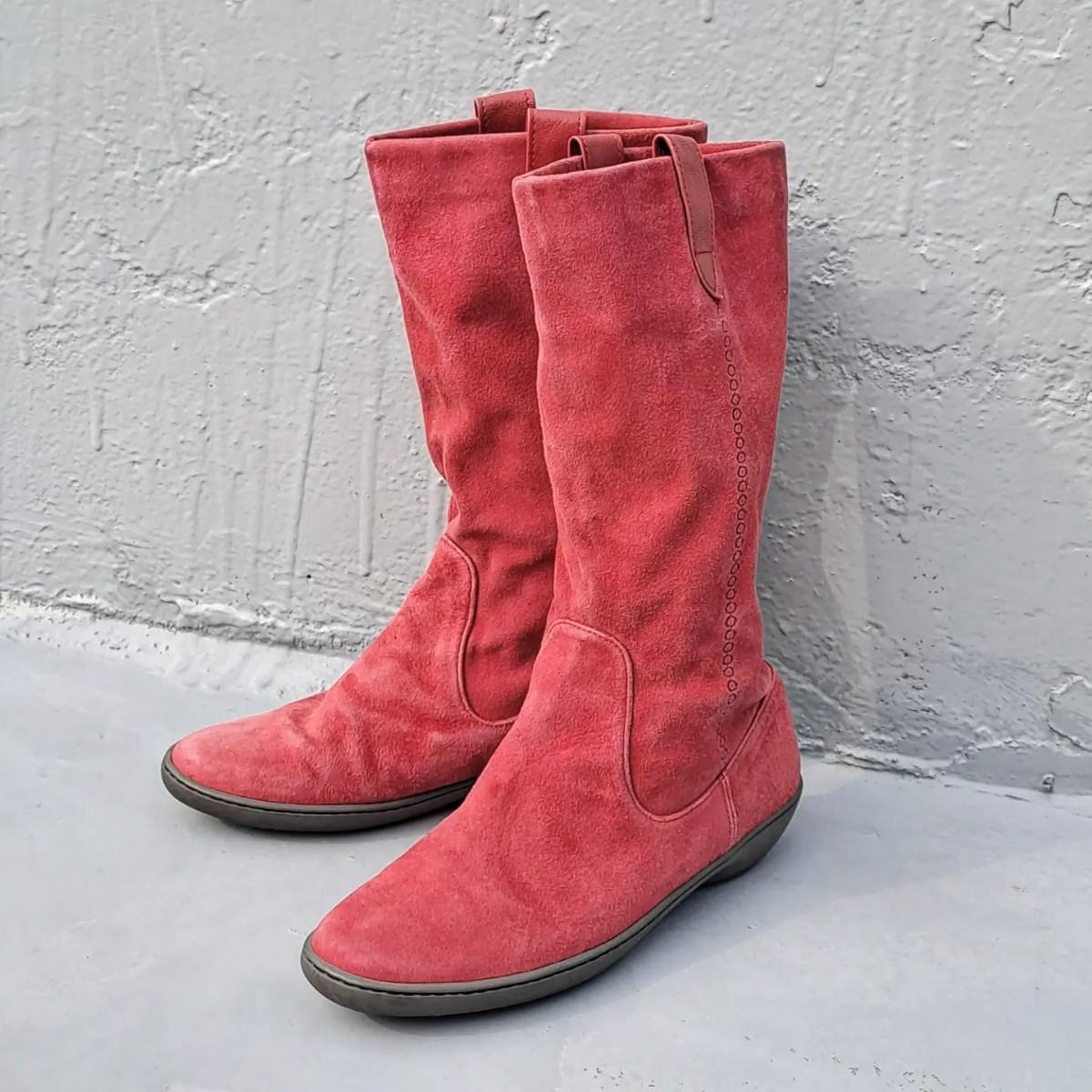 [이세이미야케] 사이드 라인 스웨이드 부츠