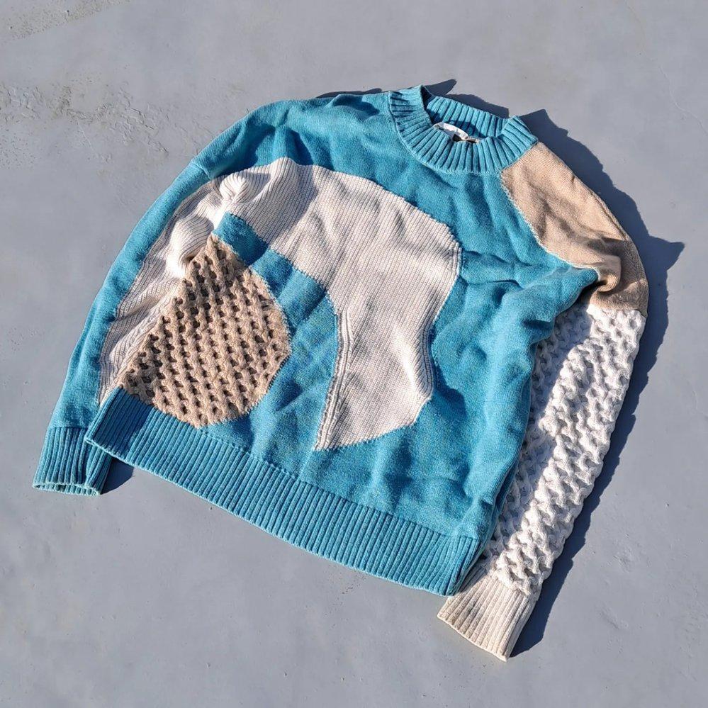 [코스] 멀티 패턴 오버핏 니트