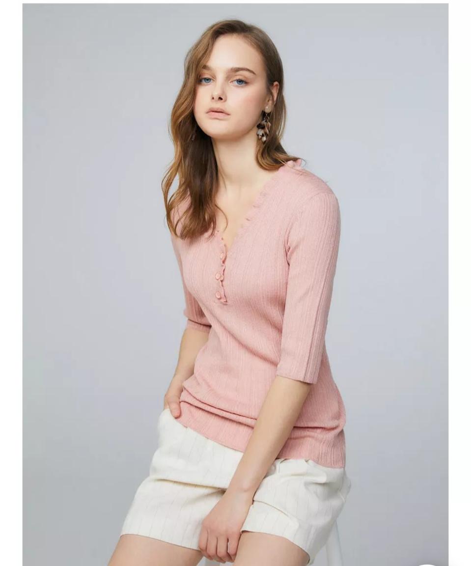 프릴 니트 새거