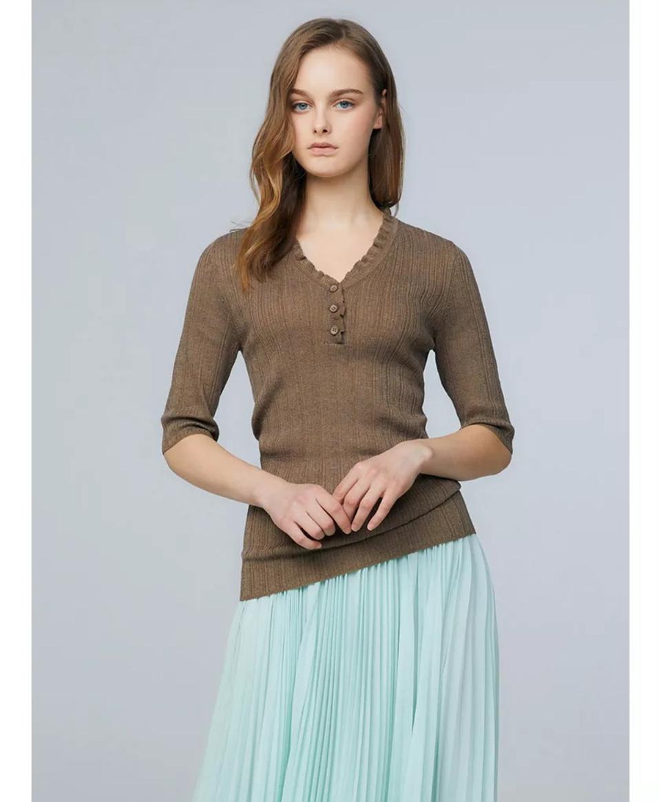 프릴 니트 새거