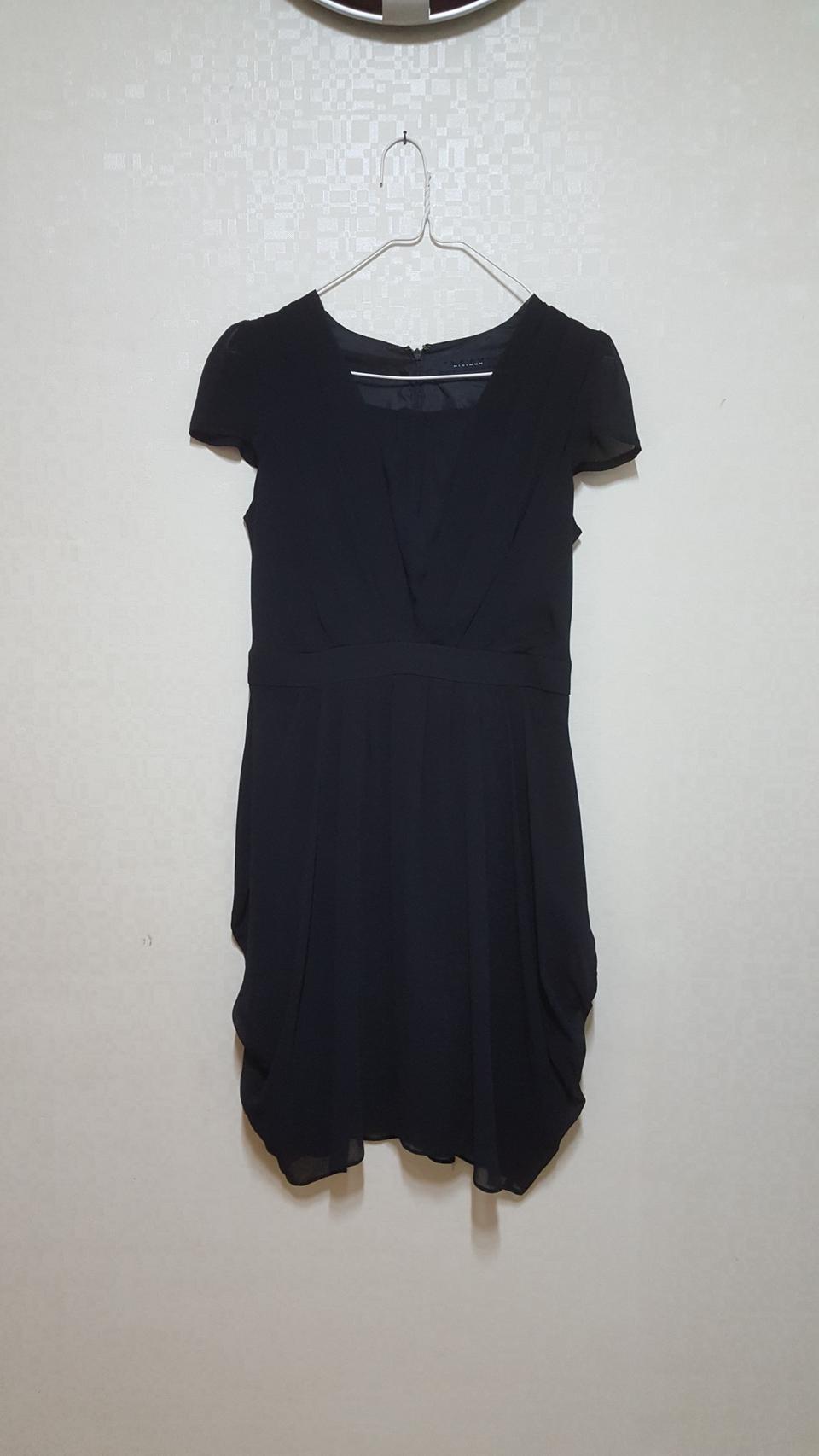 진네이비 쉬폰 원피스