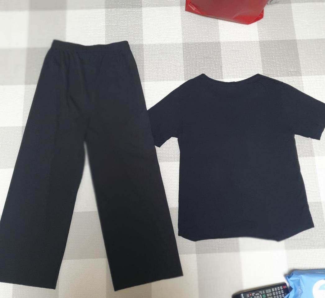 (일괄)블랙 반팔티+밴딩바지 모두포함