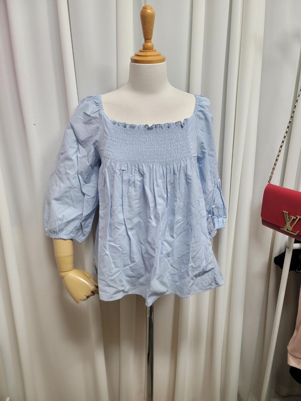 가슴밴딩셔링 블라우스