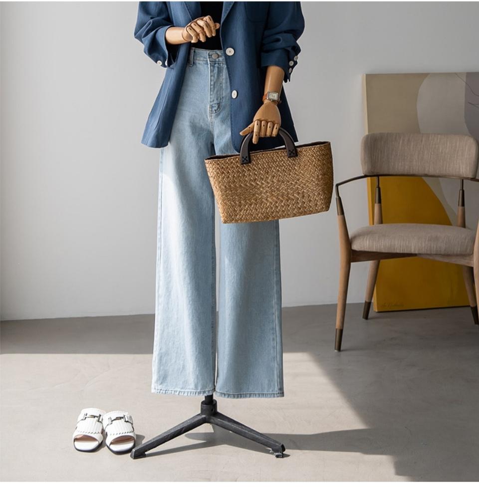 (새상품)  아이스 와이드 데님