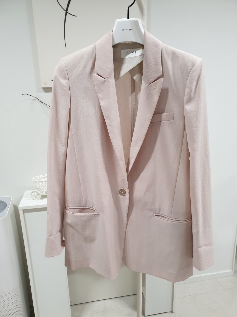 한섬타임 연핑크 자켓