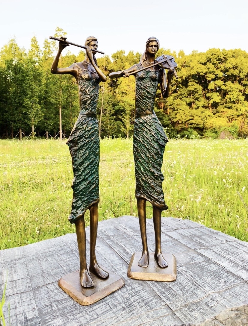 2중주 여인 동 브론즈 작품(설선오 작가)