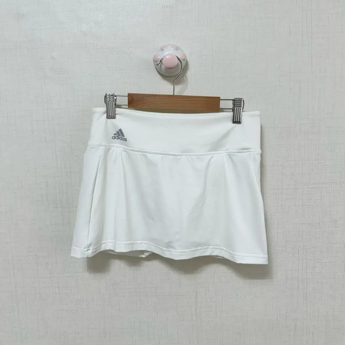 아디다스 화이트 스커트 미니 치마 바지 XS