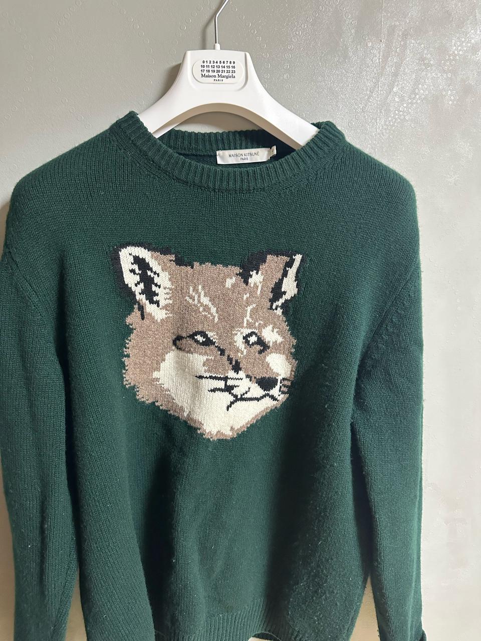 메종키츠네 빅헤드 다크 그린 L