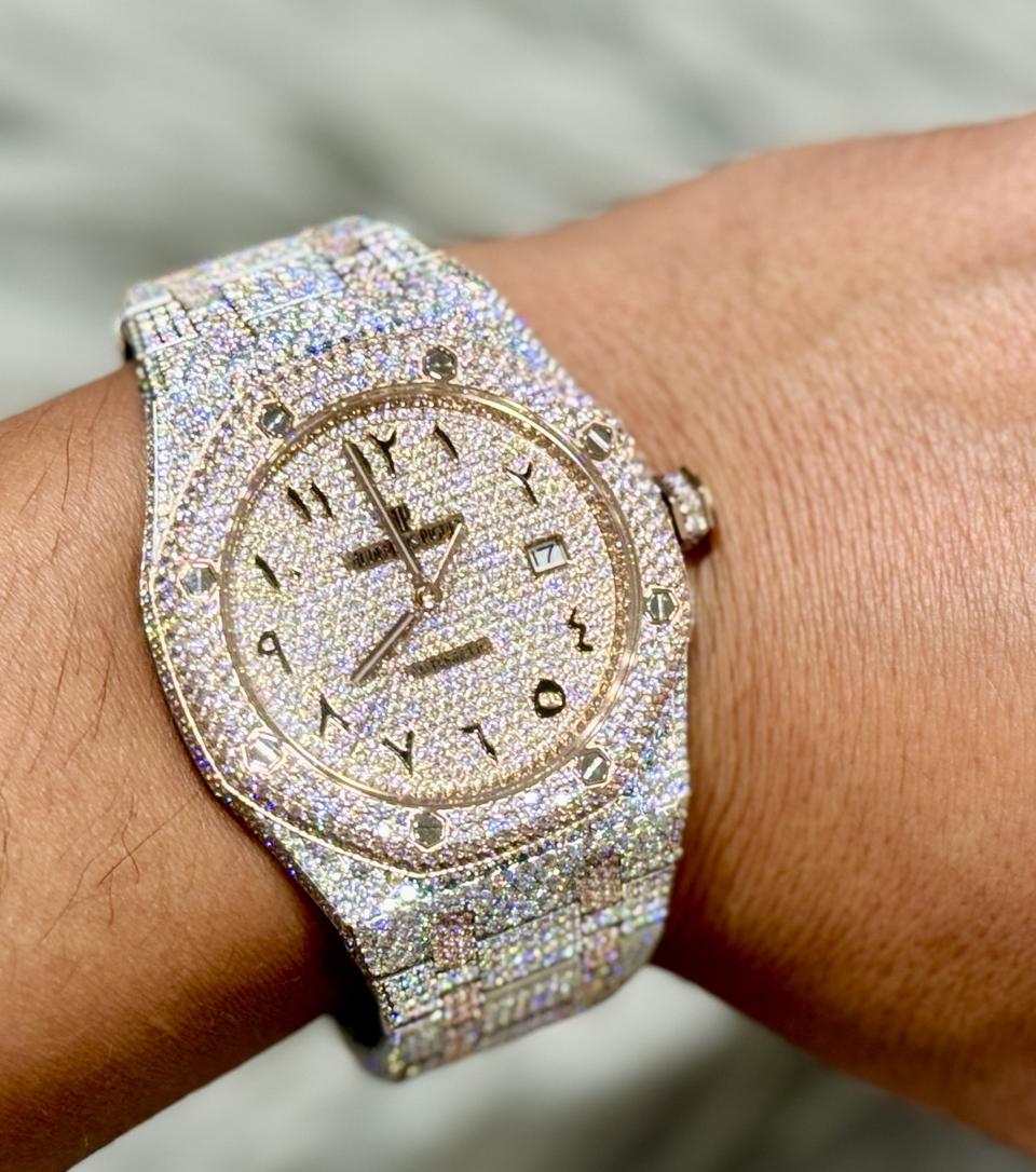 오데마피게 로얄오크 15400 풀다이아몬드 한정판 로즈골드