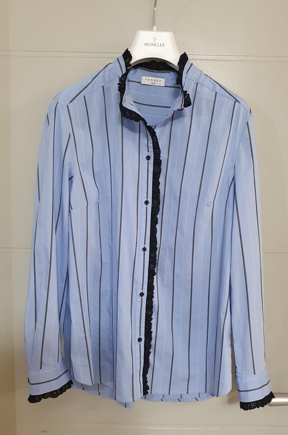 (명품) 산드로 셔츠식 블라우스.