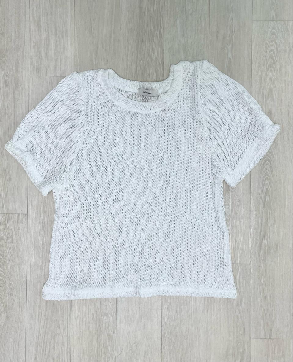 Minipoe 반팔 크롭니트