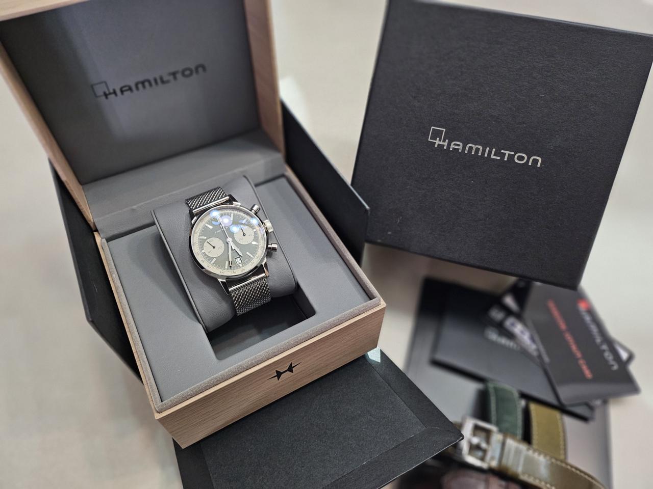 해밀턴 인트라매틱 올리브 크로노그래프 오토매틱 판매