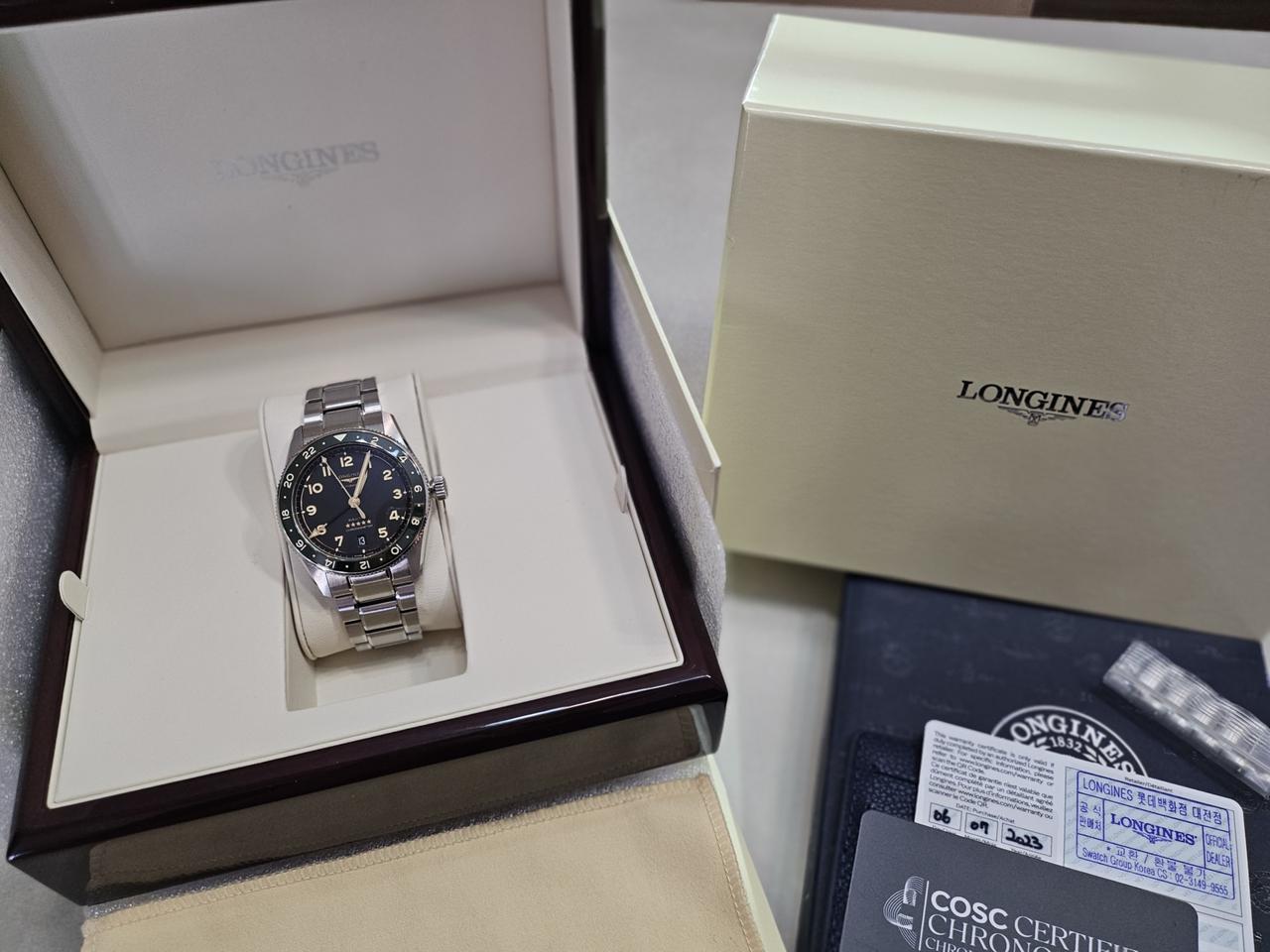 론진 스피릿 줄루타임 39mm 그린 판매