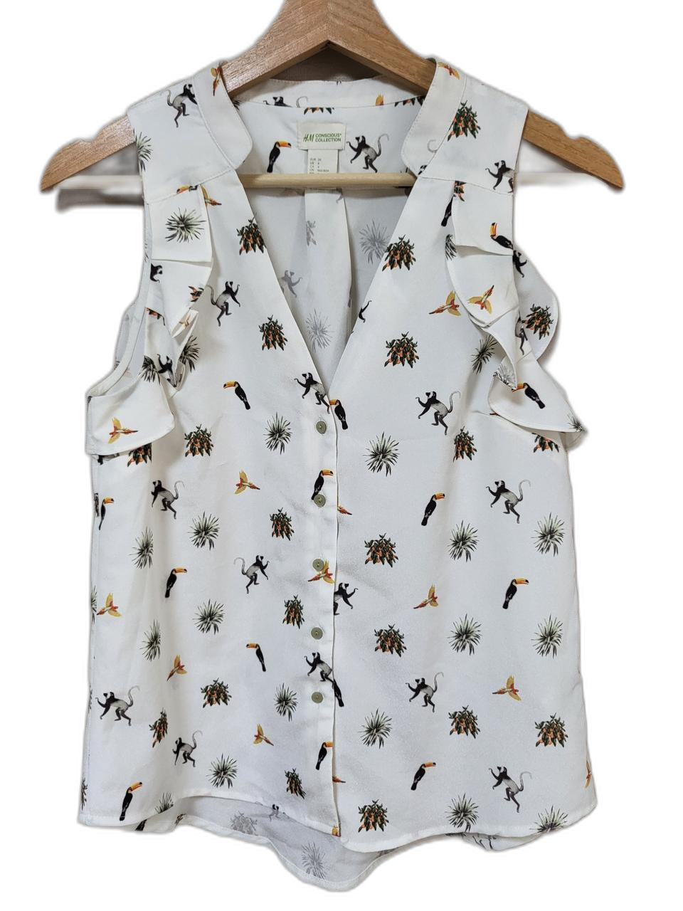 슬리브리스 블라우스