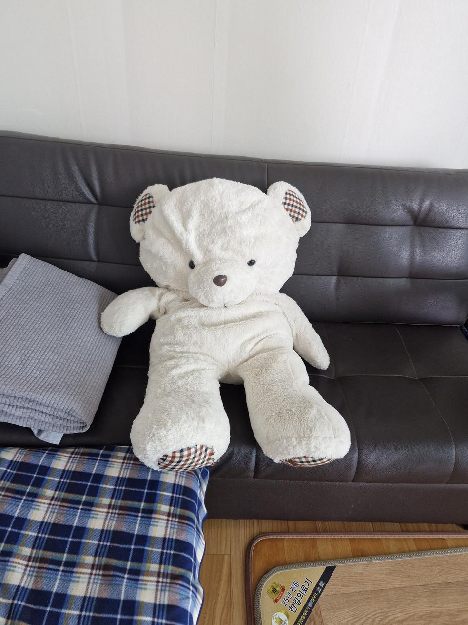 대형 곰인형 인테리어 소품 소파