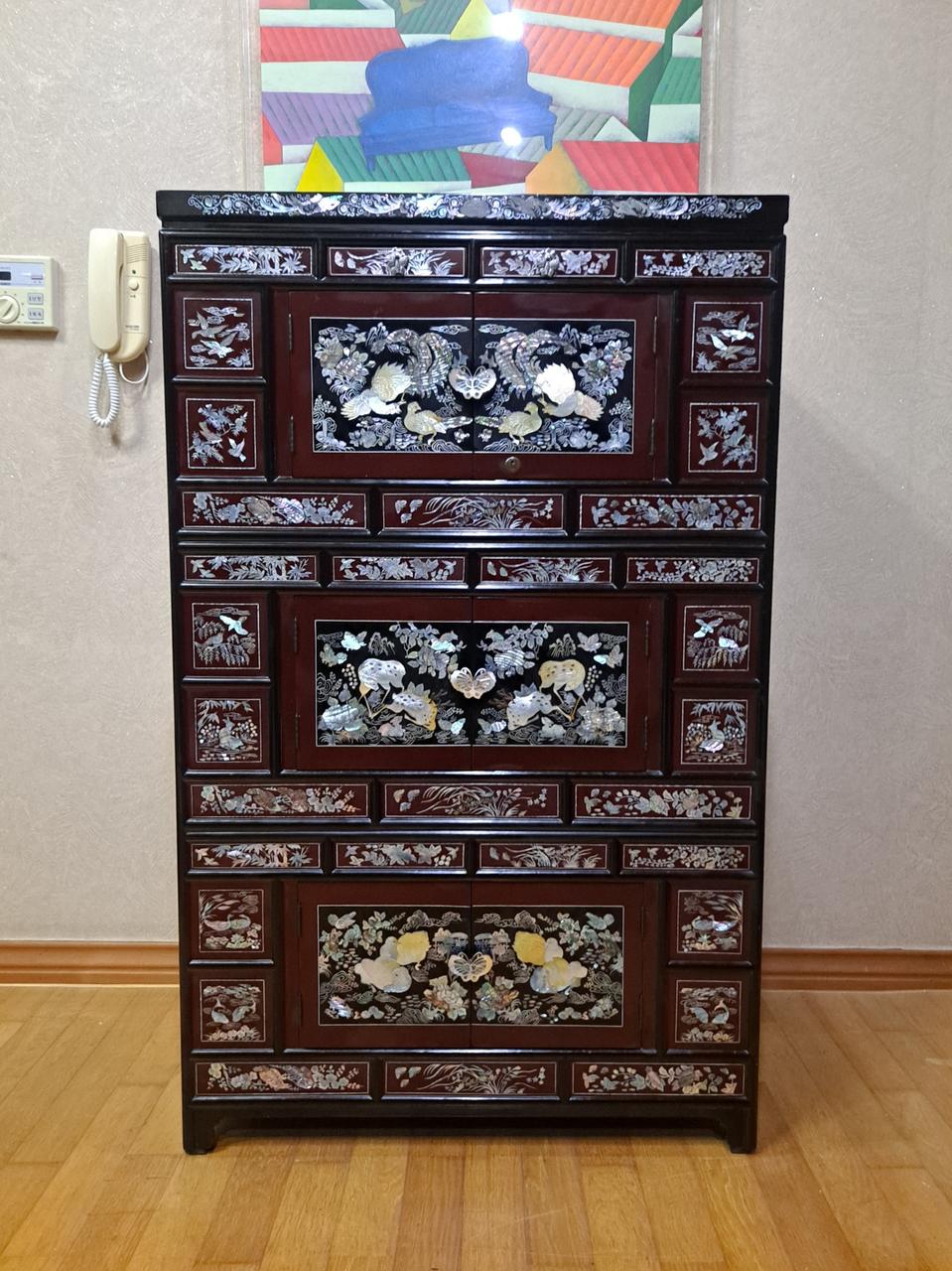 자개장식장 자개애기삼층장