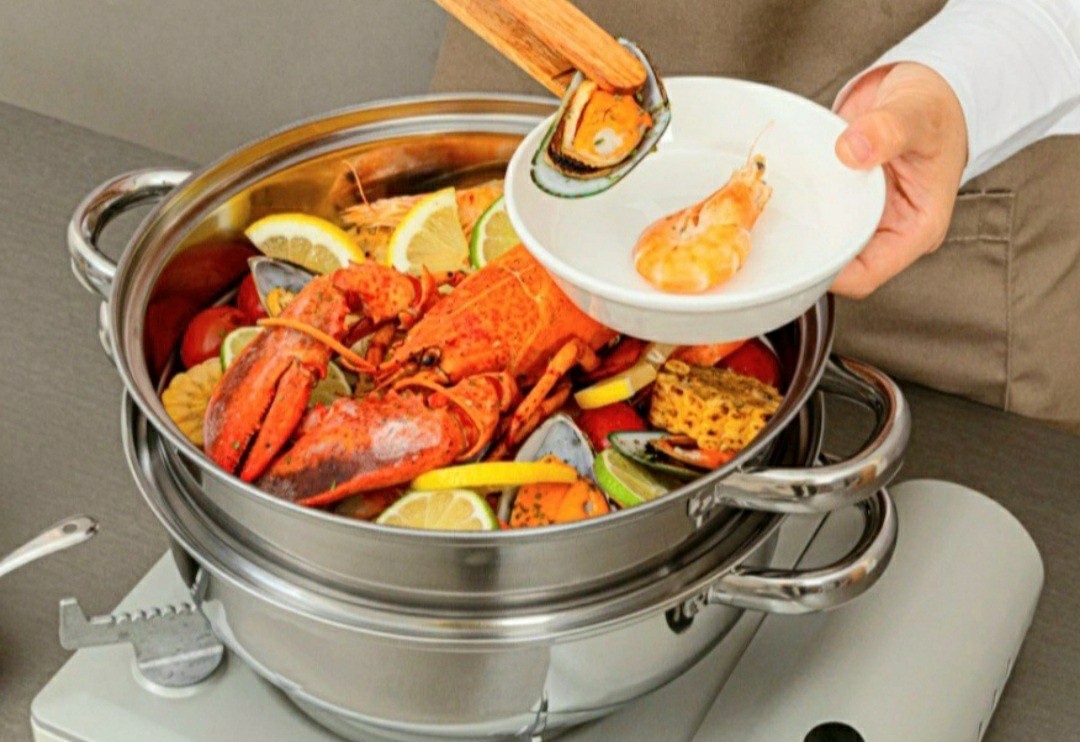 2단스텐찜솥28cm 찜기찜통 인덕션