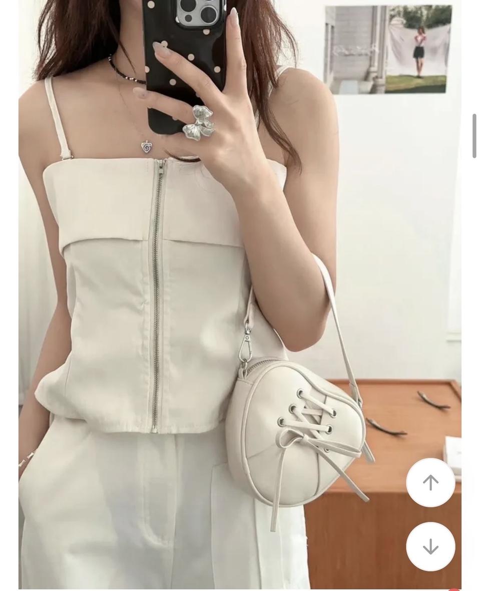 하트가방 미니리본크로스백