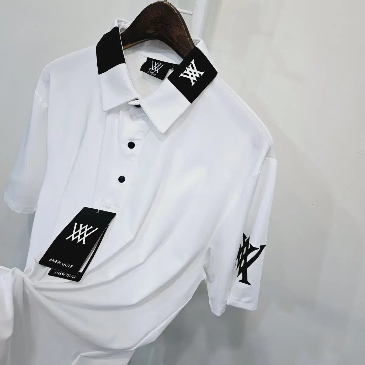 어뉴 골프웨어 남성골프복 반팔스판의류 XL105