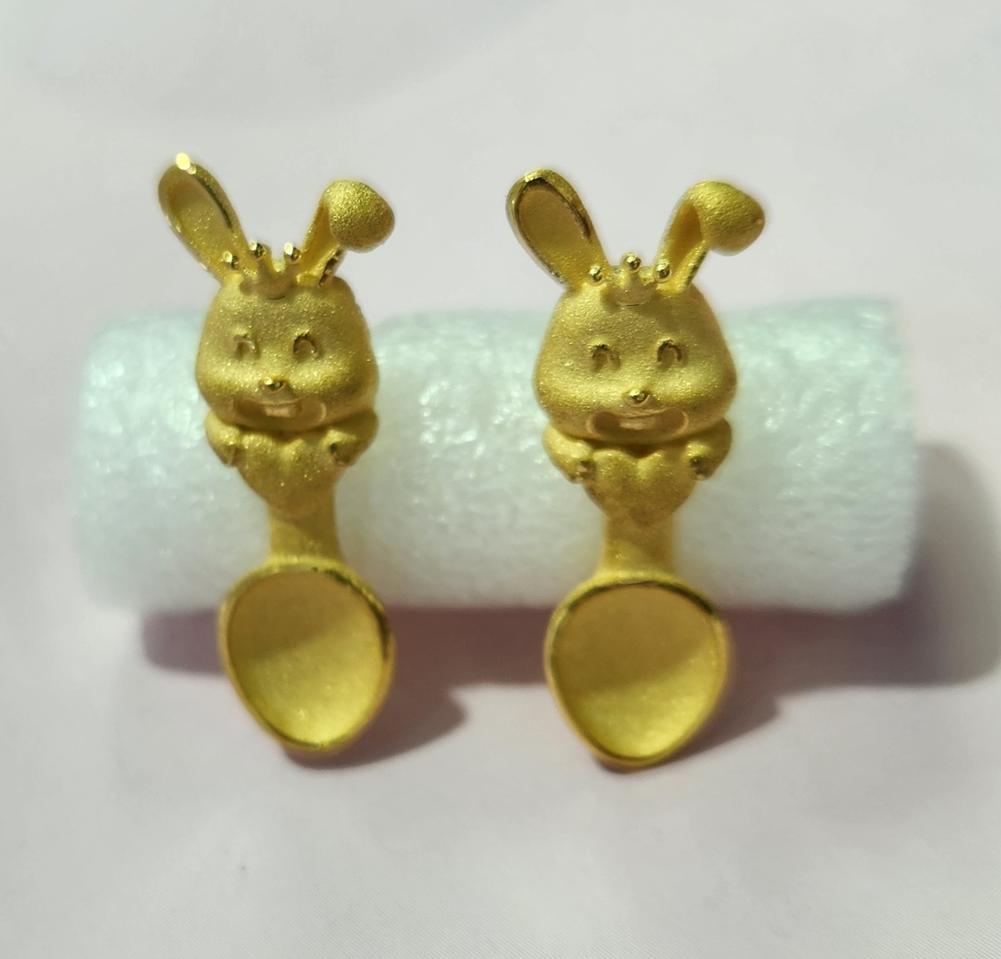 순금 1돈 24k 금수저토끼 돌반지