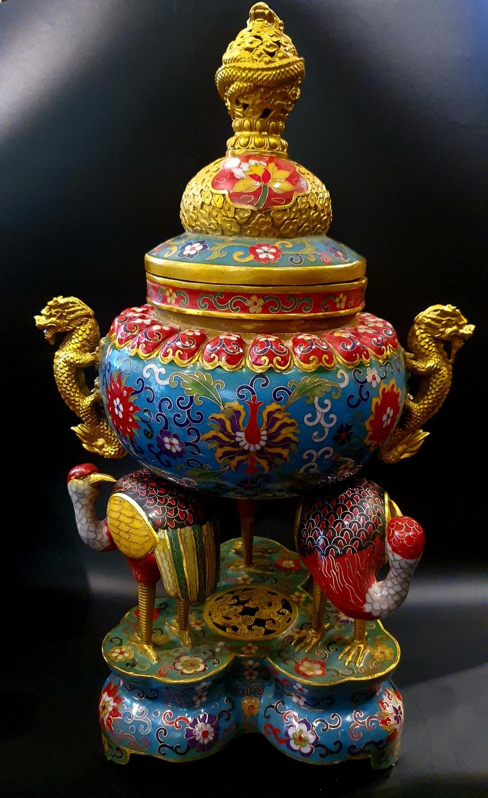 동태법랑 향로 대형