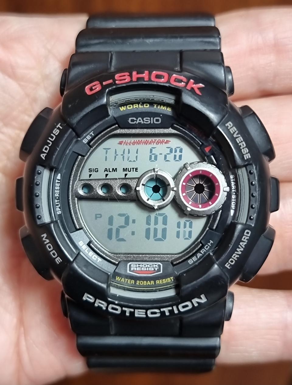 지샥 G-SHOCK 군용 GA-100-1A RED EYE 시계 남여공용