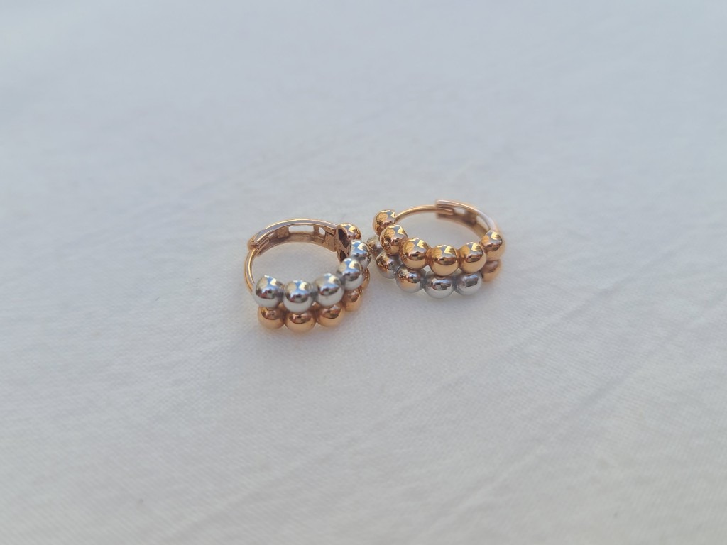 18k 볼 귀걸이