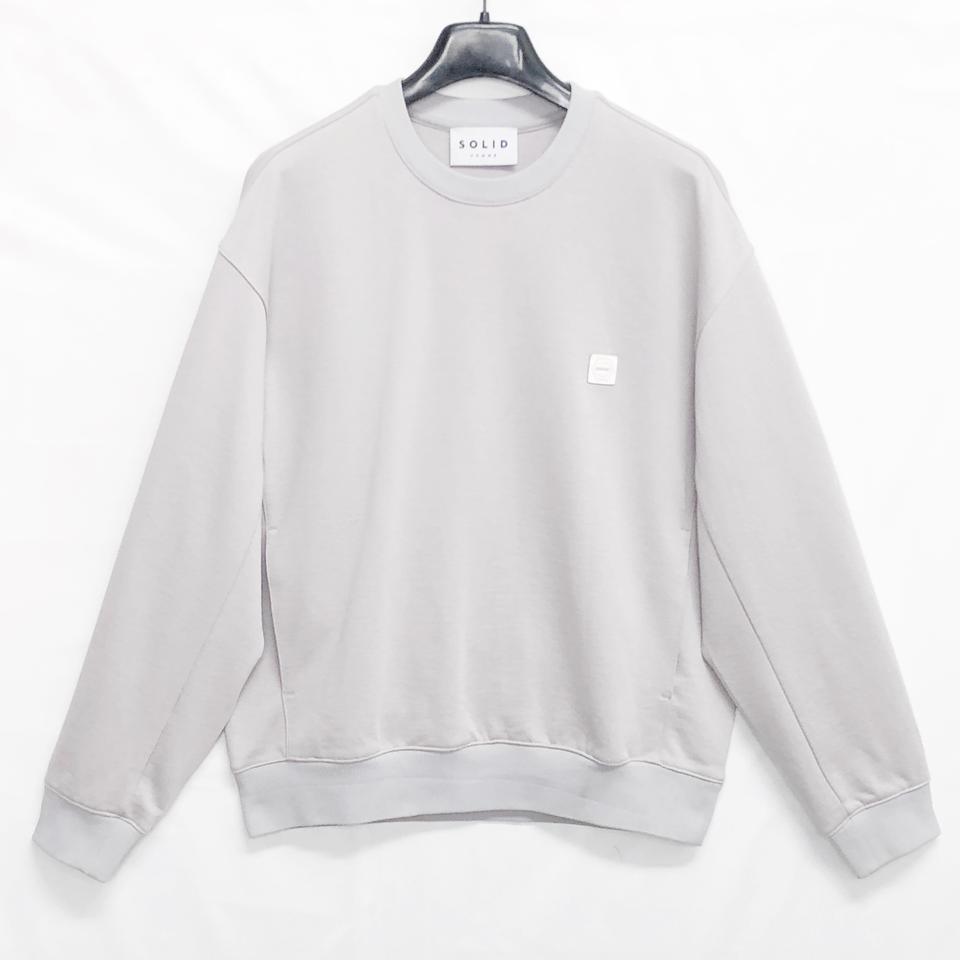 솔리드옴므 백로고 맨투맨/남성46/칠팔구제