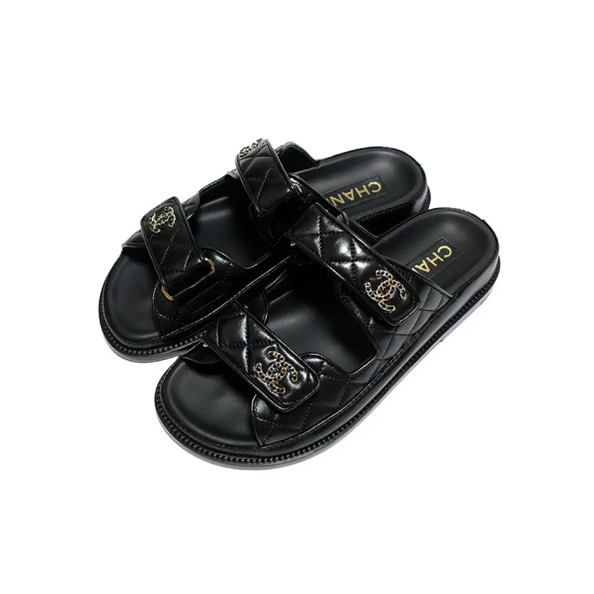 [백화점 새상품]샤넬 벨크로 뮬 블랙 36.5 미개봉 새상품