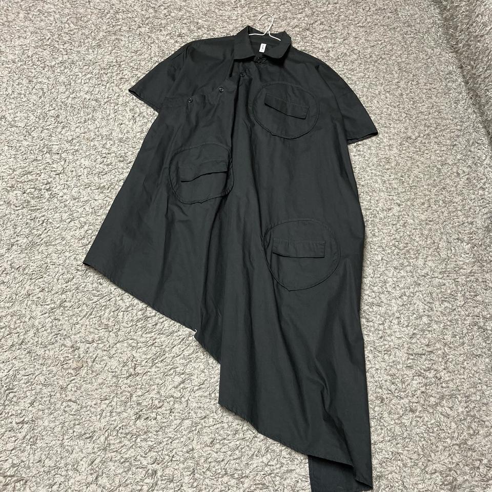 포켓 언밸런스 셔츠 원피스