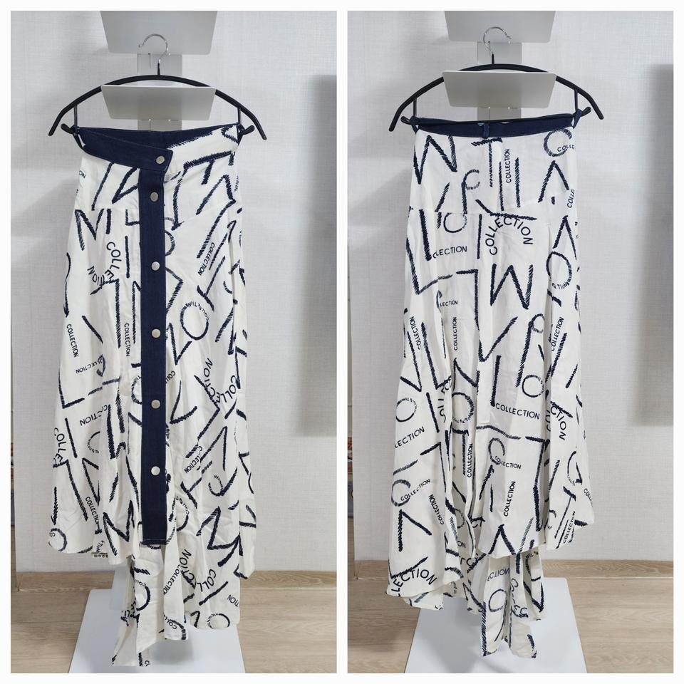 새상품)언발 데님 롱스커트 S