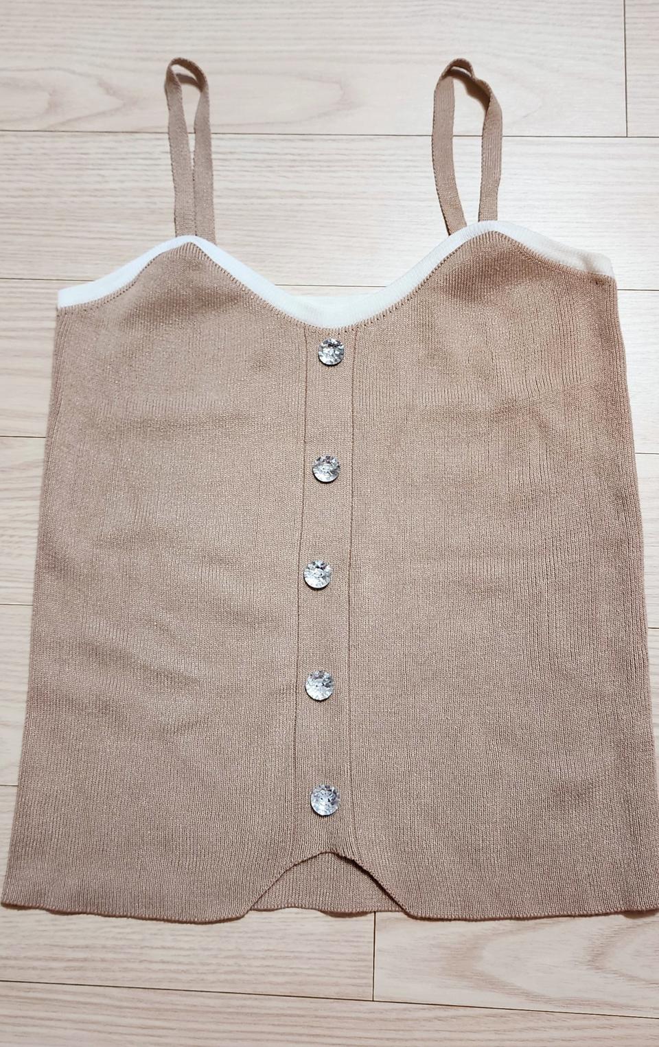 물결 나시 큐빅 니트 나시(새상품).예뻐요~♡